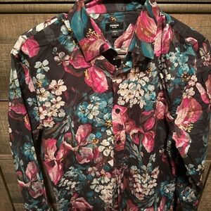 Express Multicolor Floral Shirt